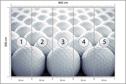 Fototapeta Piłeczki Golfowe 3D 460 × 300 cm – podgląd kadru