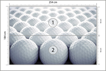 Fototapeta Piłeczki Golfowe 3D 254 × 184 cm – podgląd kadru