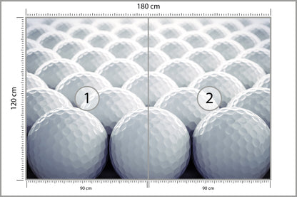 Fototapeta Piłeczki Golfowe 3D 180 × 120 cm – podgląd kadru