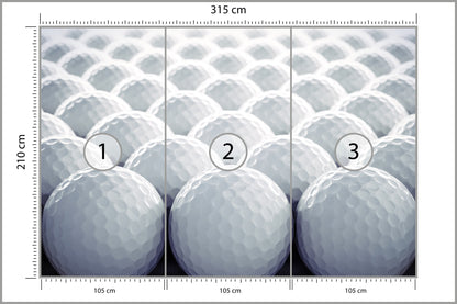 Fototapeta Piłeczki Golfowe 3D 315 × 210 cm – podgląd kadru