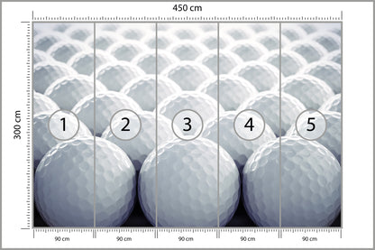 Fototapeta Piłeczki Golfowe 3D 450 × 300 cm – podgląd kadru