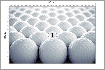 Fototapeta Piłeczki Golfowe 3D 90 × 60 cm – podgląd kadru