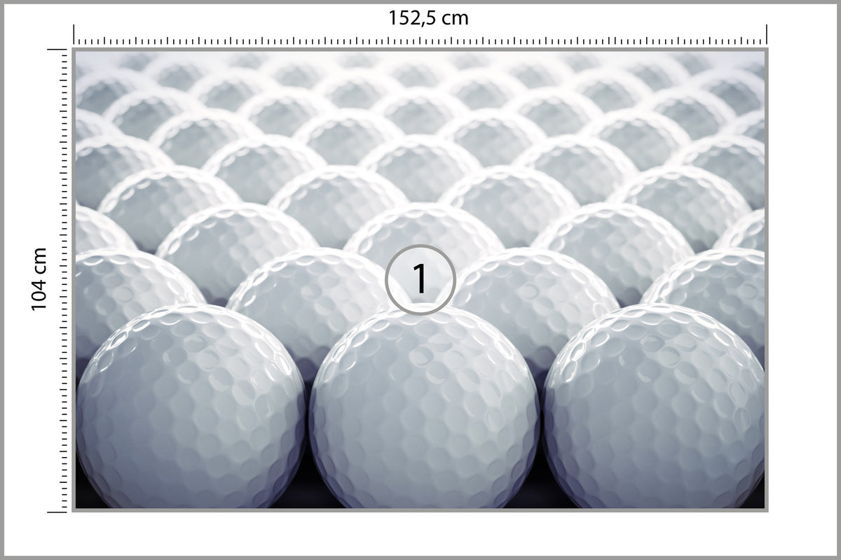 Fototapeta Piłeczki Golfowe 3D 152,5 × 104 cm – podgląd kadru
