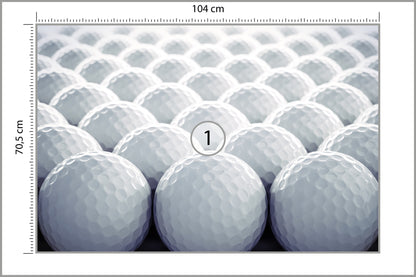Fototapeta Piłeczki Golfowe 3D 104 × 70,5 cm – podgląd kadru