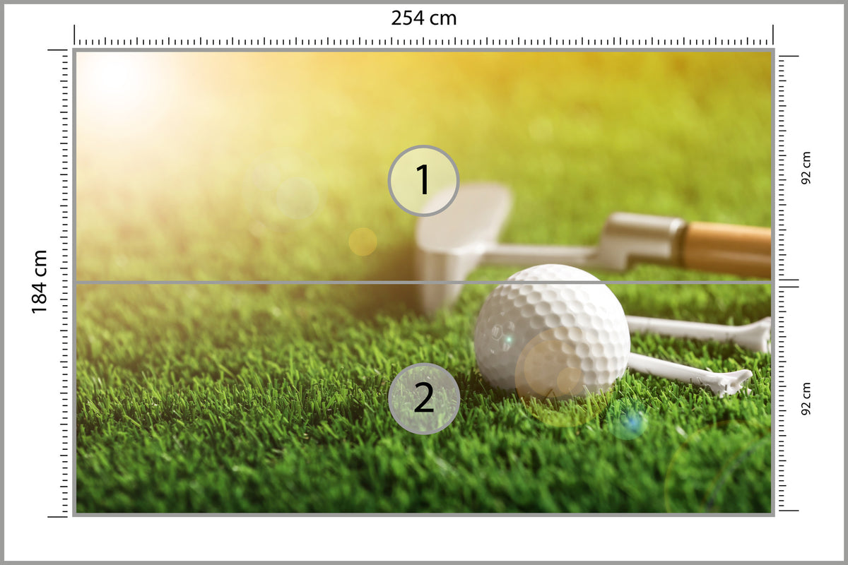 Fototapeta Piłka Golfowa Na 254 × 184 cm – podgląd kadru
