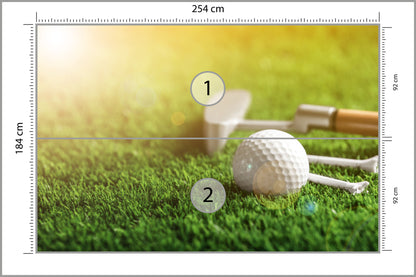 Fototapeta Piłka Golfowa Na 254 × 184 cm – podgląd kadru