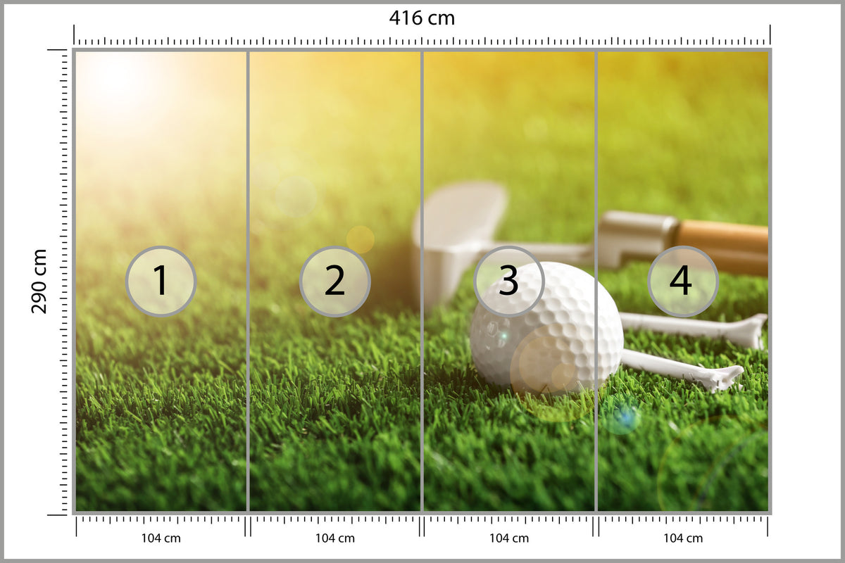 Fototapeta Piłka Golfowa Na 416 × 290 cm – podgląd kadru