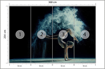 Fototapeta Gimnastyczka Podczas Występu 368 × 254 cm – podgląd kadru