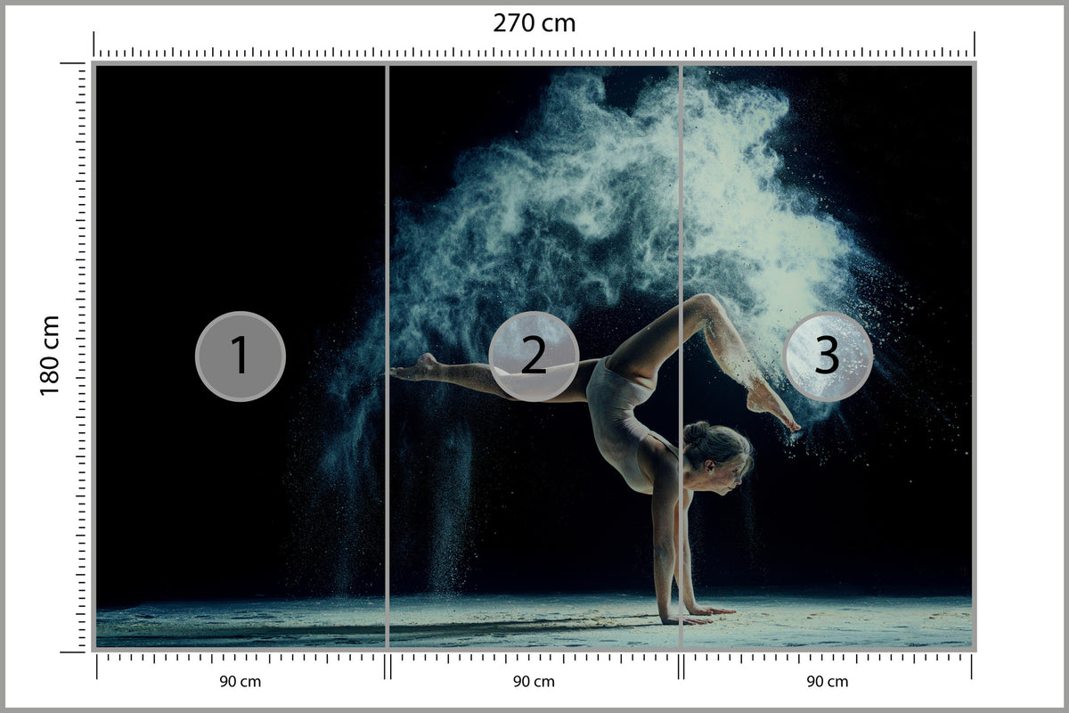 Fototapeta Gimnastyczka Podczas Występu 270 × 180 cm – podgląd kadru