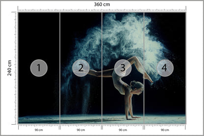 Fototapeta Gimnastyczka Podczas Występu 360 × 240 cm – podgląd kadru
