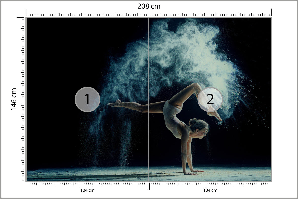 Fototapeta Gimnastyczka Podczas Występu 208 × 146 cm – podgląd kadru