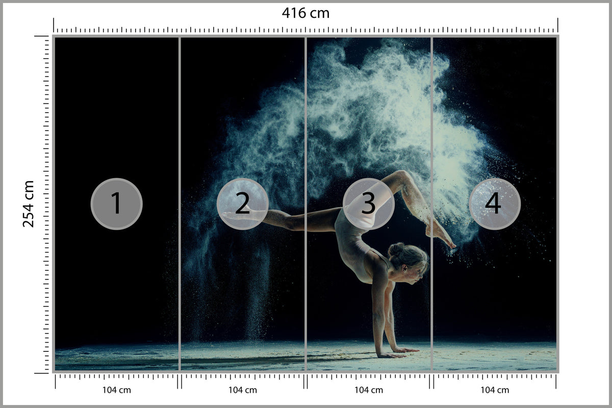 Fototapeta Gimnastyczka Podczas Występu 416 × 254 cm – podgląd kadru