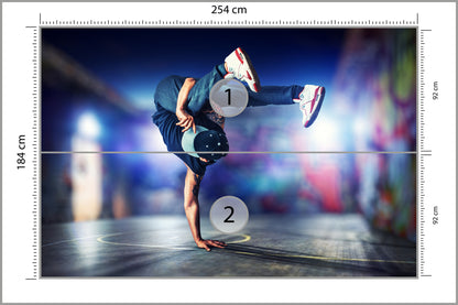 Fototapeta Tancerz Breakdance 254 × 184 cm – podgląd kadru