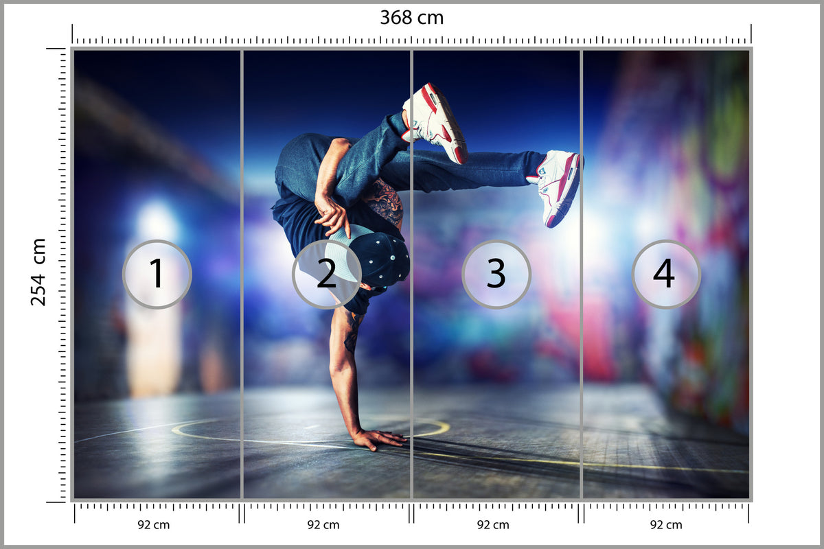 Fototapeta Tancerz Breakdance 368 × 254 cm – podgląd kadru