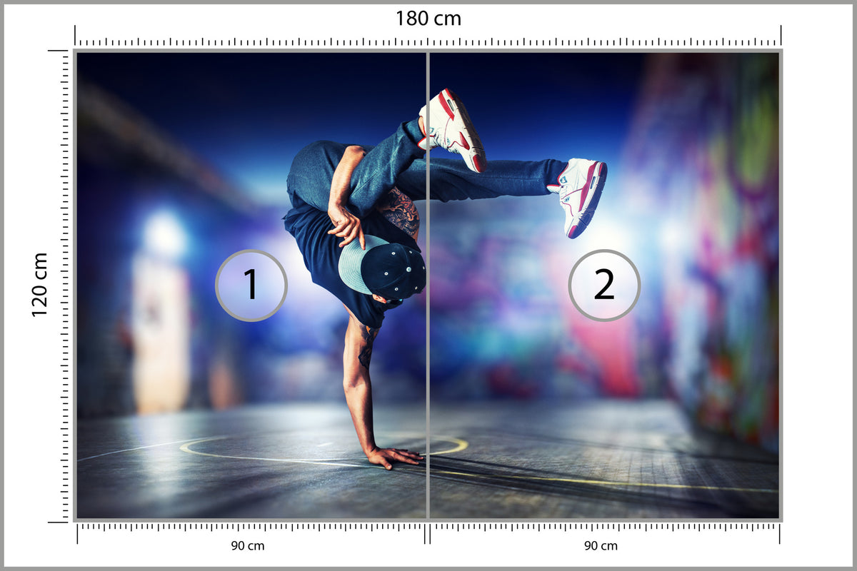 Fototapeta Tancerz Breakdance 180 × 120 cm – podgląd kadru