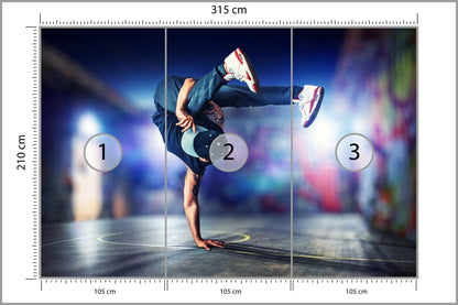 Fototapeta Tancerz Breakdance 315 × 210 cm – podgląd kadru