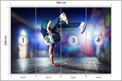 Fototapeta Tancerz Breakdance 360 × 240 cm – podgląd kadru