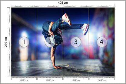 Fototapeta Tancerz Breakdance 405 × 270 cm – podgląd kadru