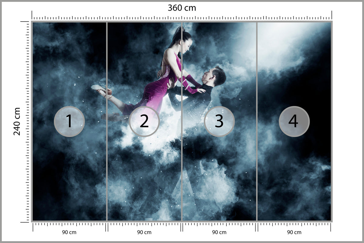 Fototapeta Para Tancerzy Balowych Podczas Występu 360 × 240 cm – podgląd kadru