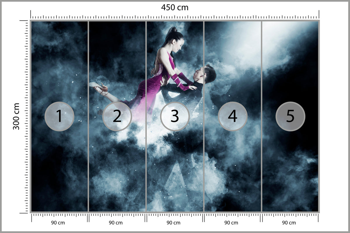 Fototapeta Para Tancerzy Balowych Podczas Występu 450 × 300 cm – podgląd kadru
