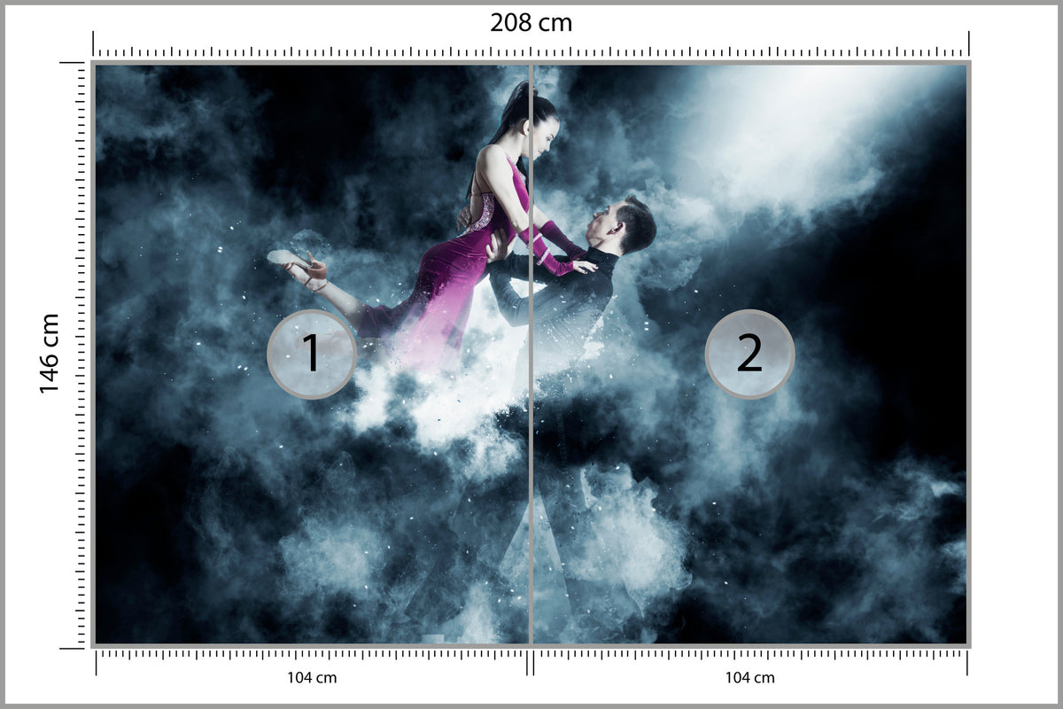 Fototapeta Para Tancerzy Balowych Podczas Występu 208 × 146 cm – podgląd kadru