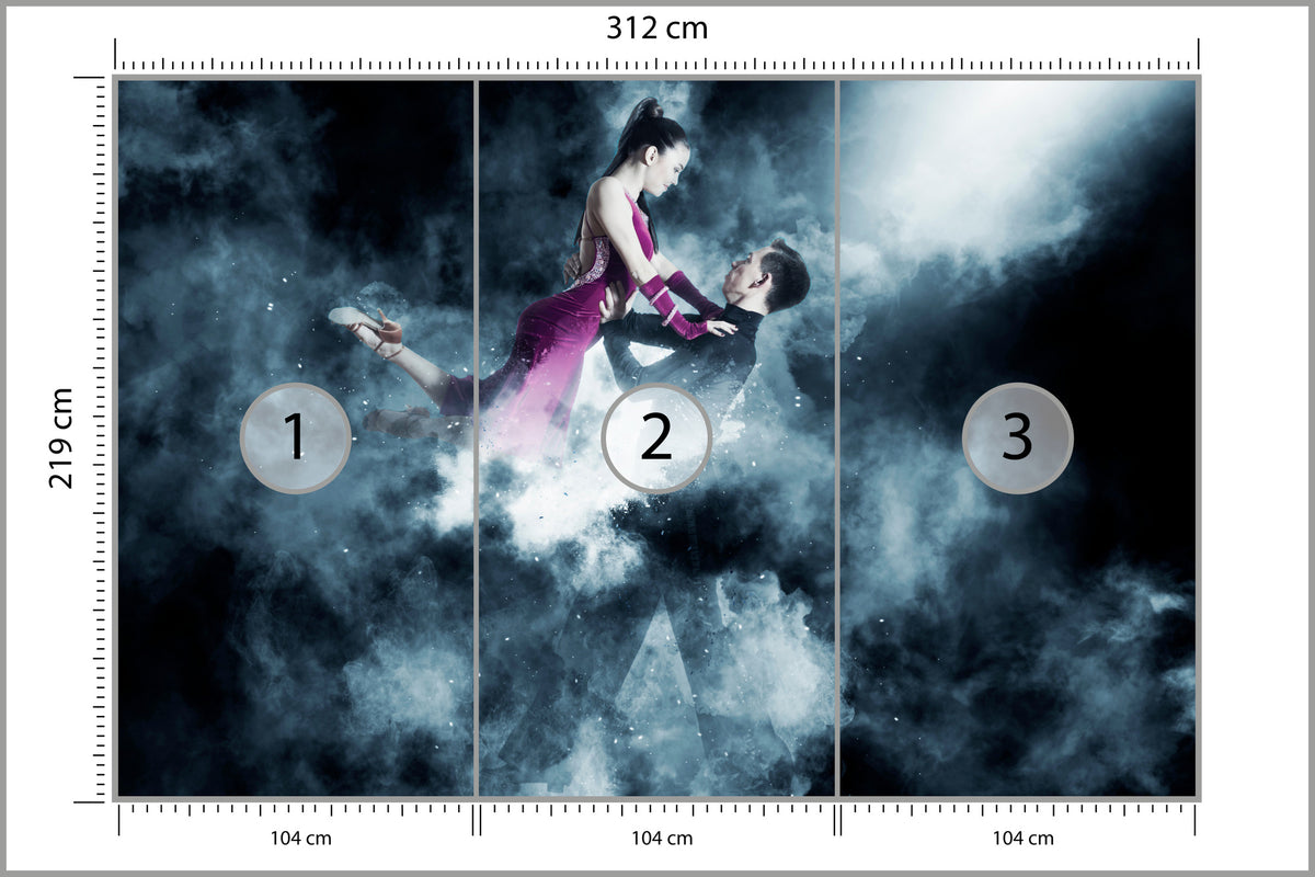 Fototapeta Para Tancerzy Balowych Podczas Występu 312 × 219 cm – podgląd kadru