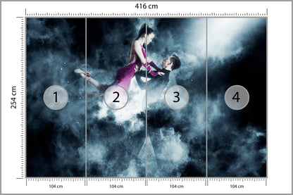 Fototapeta Para Tancerzy Balowych Podczas Występu 416 × 254 cm – podgląd kadru