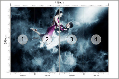 Fototapeta Para Tancerzy Balowych Podczas Występu 416 × 290 cm – podgląd kadru