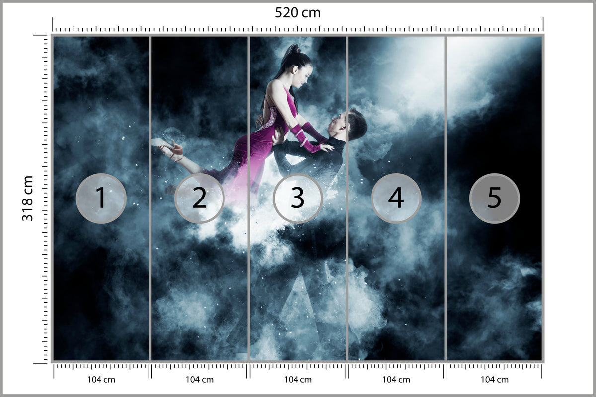 Fototapeta Para Tancerzy Balowych Podczas Występu 520 × 318 cm – podgląd kadru