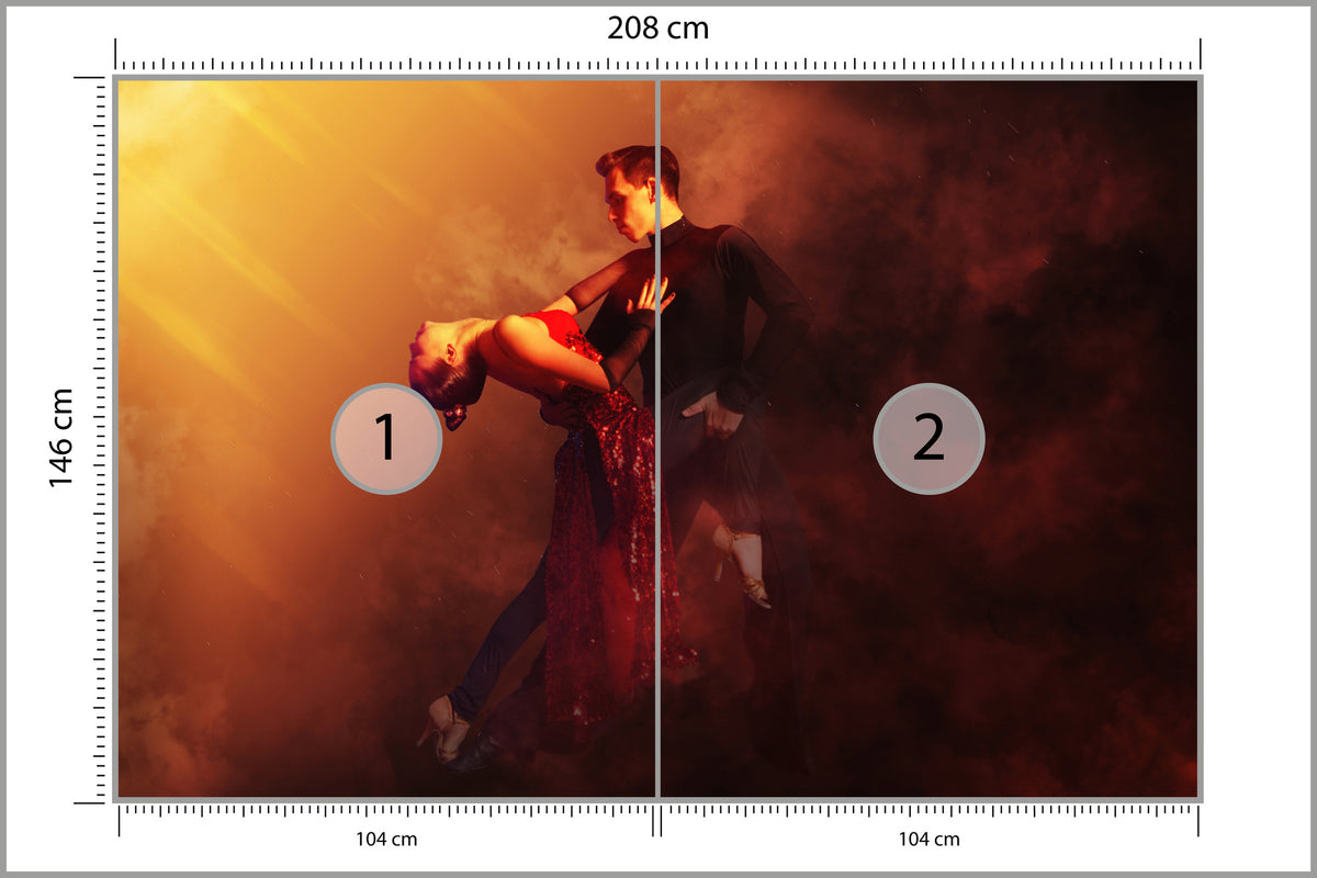 Fototapeta Para Tańcząca Tango 208 × 146 cm – podgląd kadru