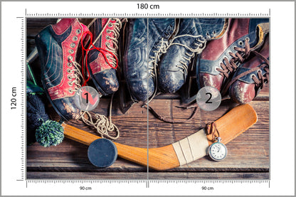 Fototapeta Łyżwy Hokejowe 180 × 120 cm – podgląd kadru