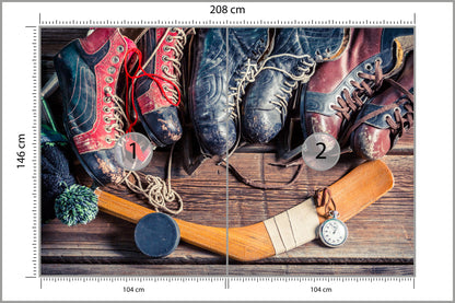 Fototapeta Łyżwy Hokejowe 208 × 146 cm – podgląd kadru