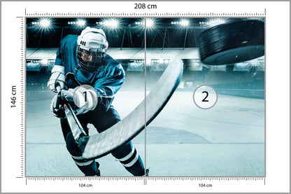 Fototapeta Hokeista W Akcji 208 × 146 cm – podgląd kadru
