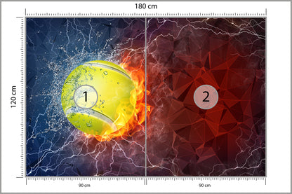 Fototapeta Tenisowa Piłka 180 × 120 cm – podgląd kadru
