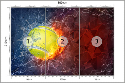 Fototapeta Tenisowa Piłka 300 × 210 cm – podgląd kadru