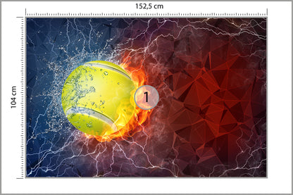 Fototapeta Tenisowa Piłka 152,5 × 104 cm – podgląd kadru
