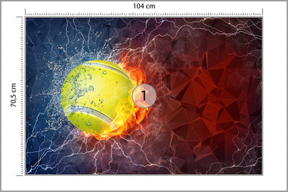 Fototapeta Tenisowa Piłka 104 × 70,5 cm – podgląd kadru