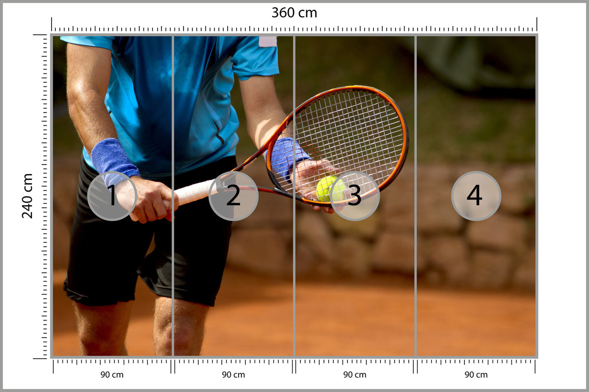 Fototapeta Serwujący Tenisista 360 × 240 cm – podgląd kadru