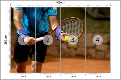 Fototapeta Serwujący Tenisista 400 × 280 cm – podgląd kadru