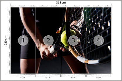 Fototapeta Serwująca Tenisistka 368 × 280 cm – podgląd kadru