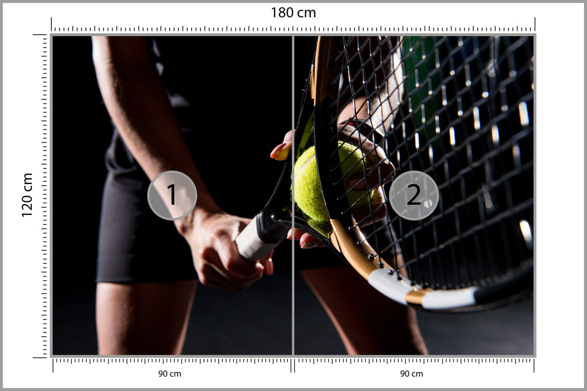 Fototapeta Serwująca Tenisistka 180 × 120 cm – podgląd kadru