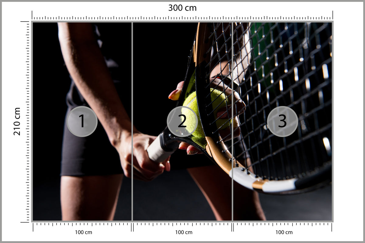 Fototapeta Serwująca Tenisistka 300 × 210 cm – podgląd kadru