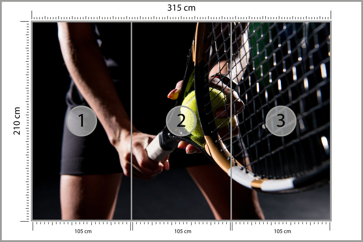 Fototapeta Serwująca Tenisistka 315 × 210 cm – podgląd kadru