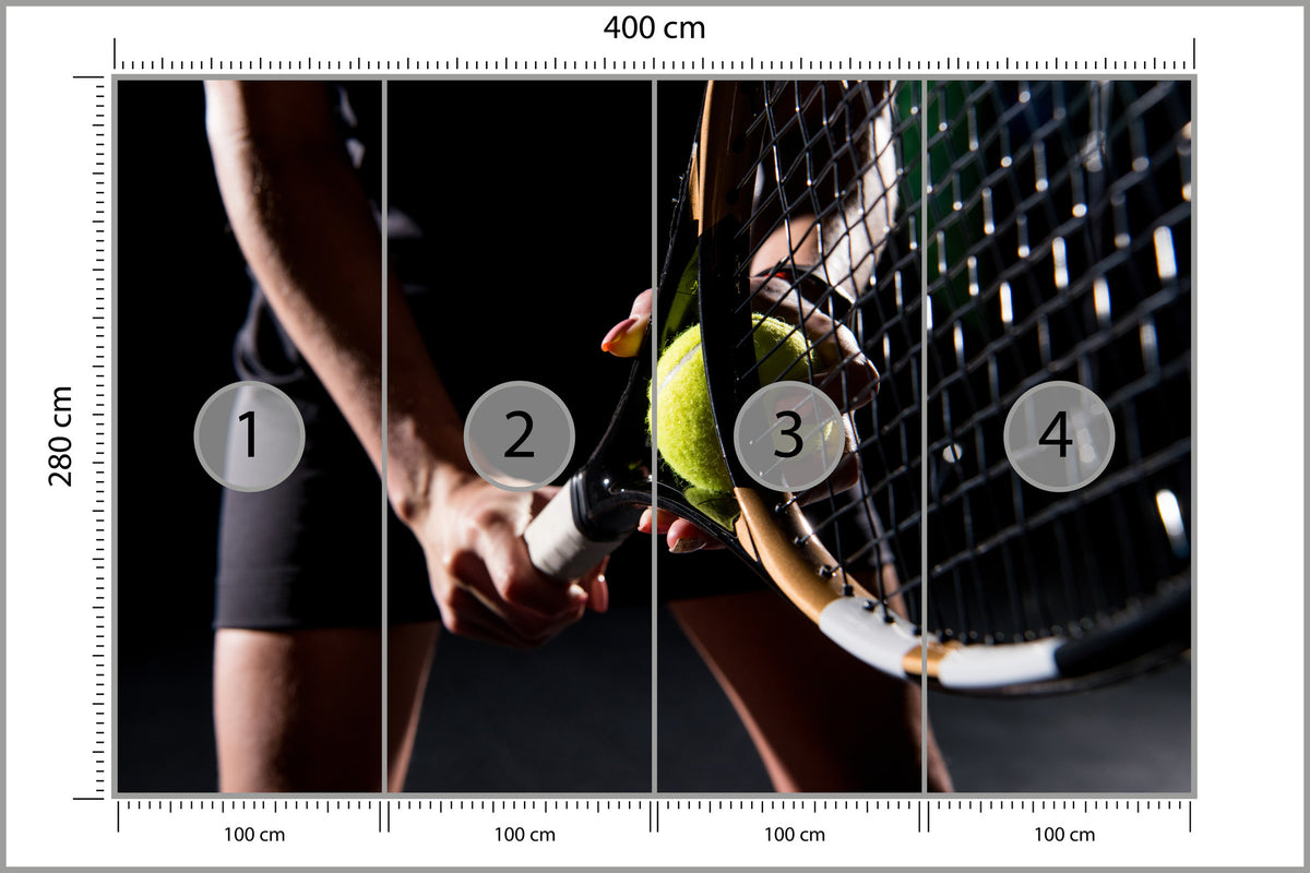 Fototapeta Serwująca Tenisistka 400 × 280 cm – podgląd kadru