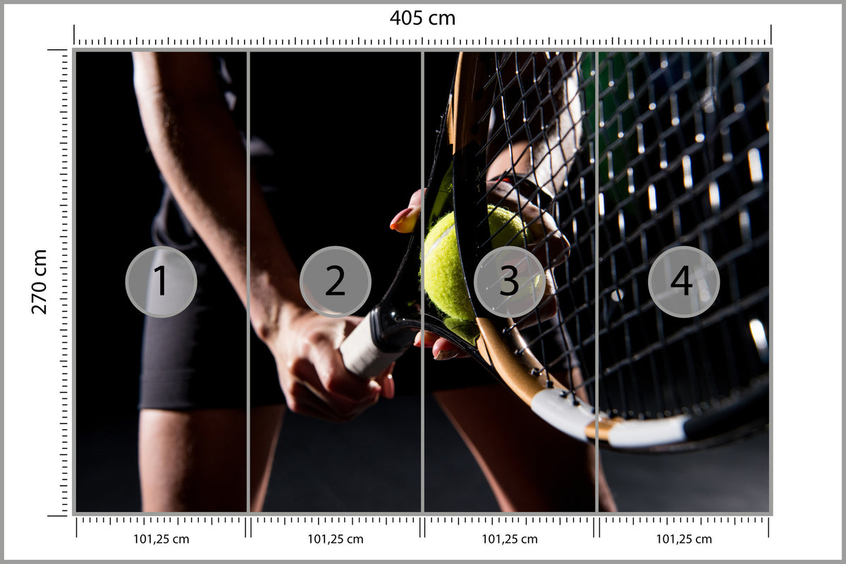 Fototapeta Serwująca Tenisistka 405 × 270 cm – podgląd kadru