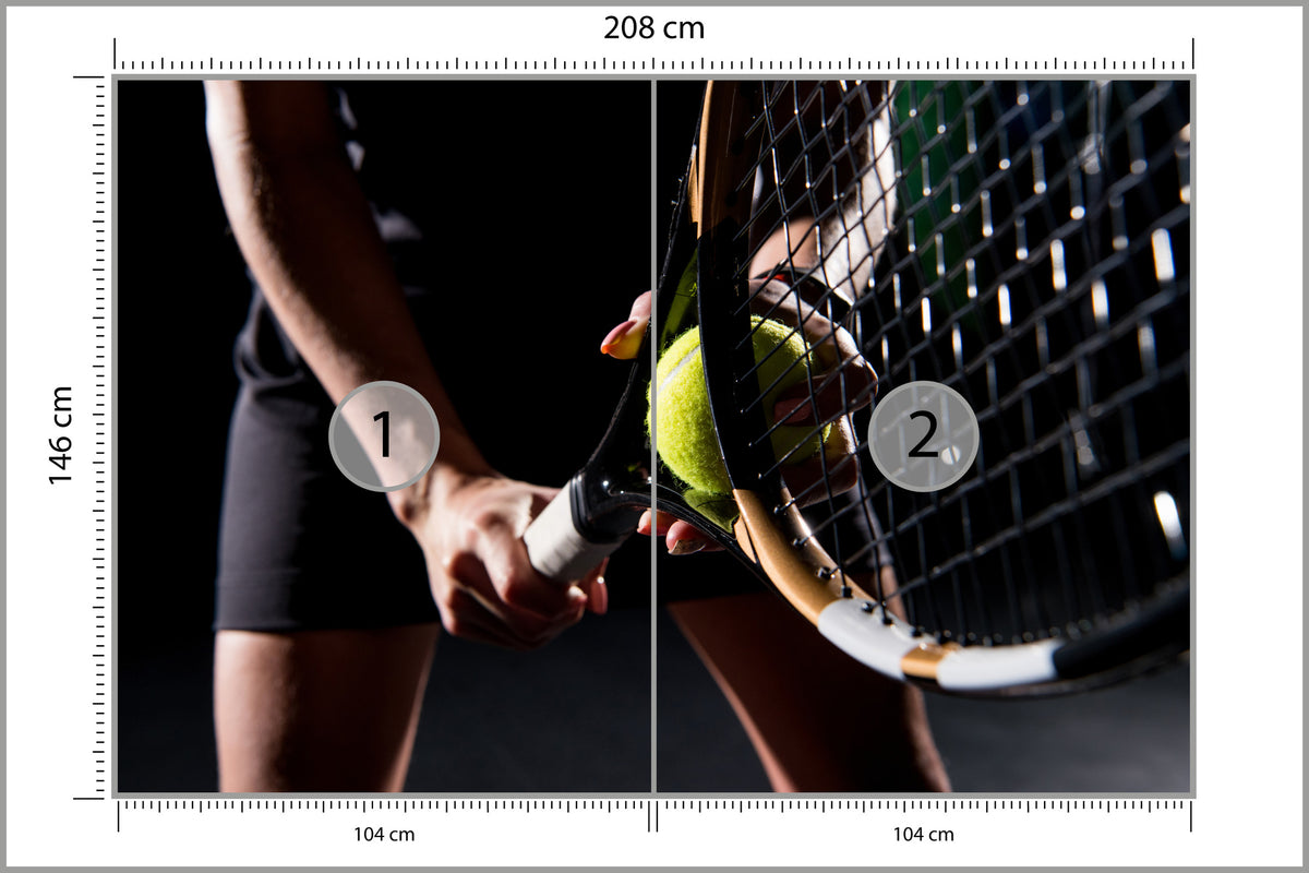 Fototapeta Serwująca Tenisistka 208 × 146 cm – podgląd kadru