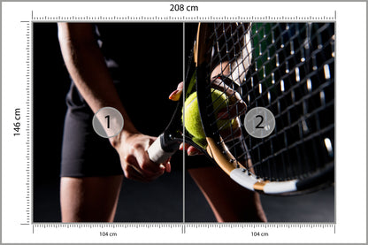 Fototapeta Serwująca Tenisistka 208 × 146 cm – podgląd kadru