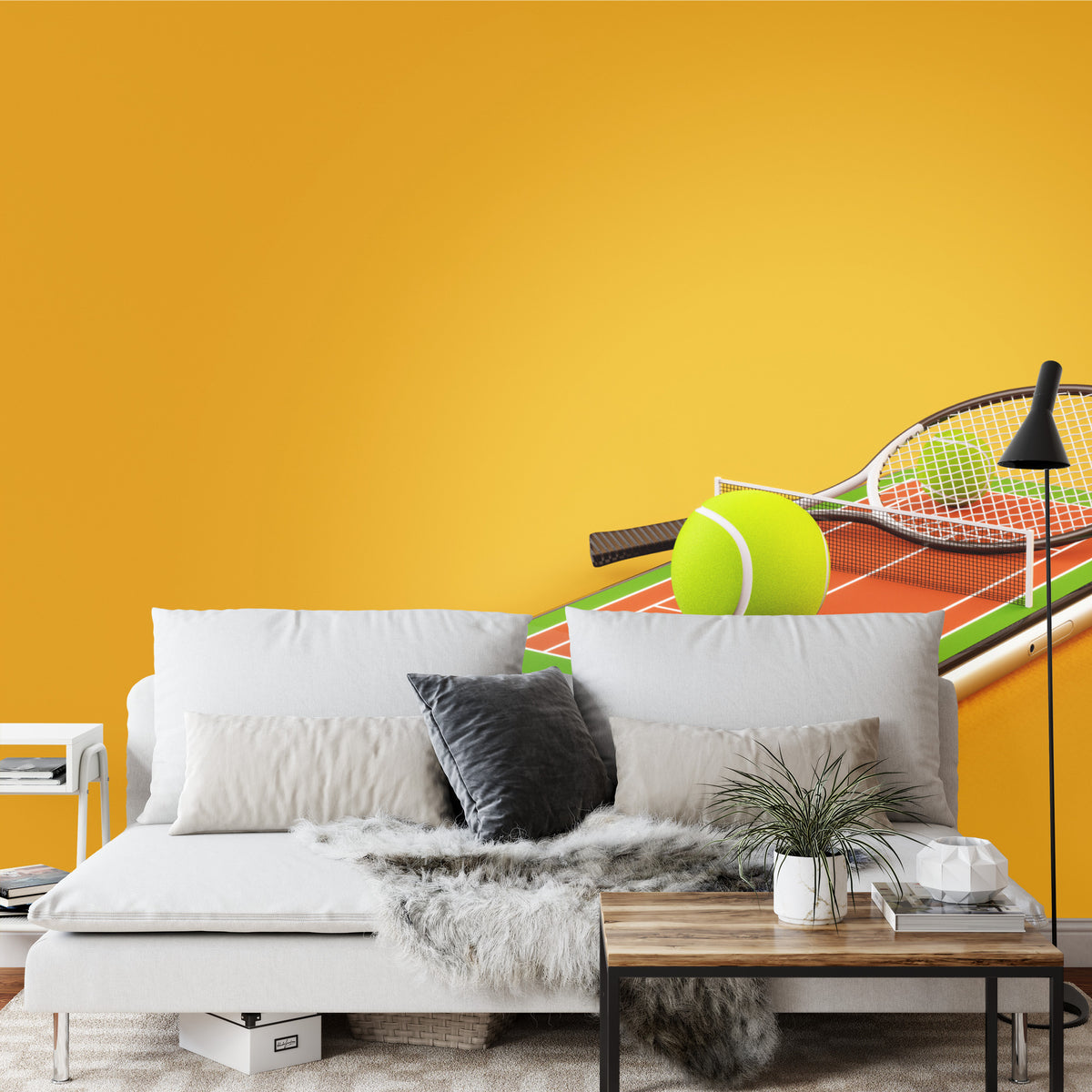 Fototapeta Tenis Na Smartfonie – aranżacja wnętrza