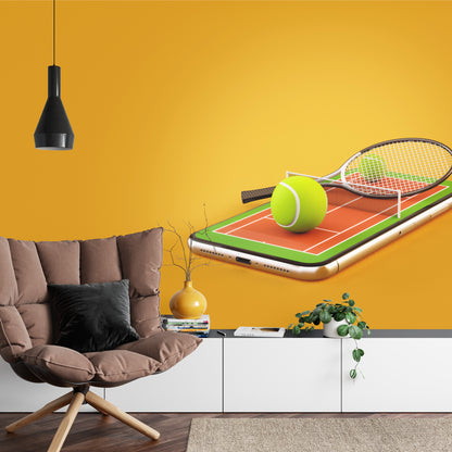 Fototapeta Tenis Na Smartfonie – aranżacja wnętrza