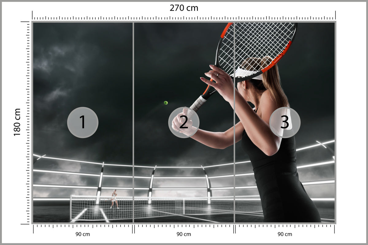 Fototapeta Mecz Tenisa 270 × 180 cm – podgląd kadru